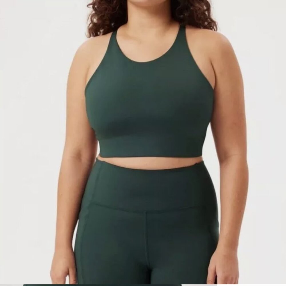 Girlfriend Collective Topanga Bra Women's Size Small Green
